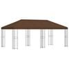 vidaXL Aia gazebos 6 x 3 m Pruun Pol&uuml;ester ja teras 190 gsm