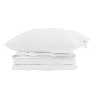 vidaXL 2-in-1 &Uuml;hepoolsed Tekk padjaga 2 pcs Valge Down Feather