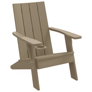 vidaXL aia Adirondack tool, helepruun, 75x88,5x89,5cm, polüpropüleen