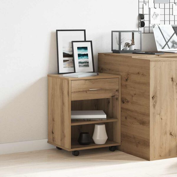 vidaXL Rullkapp Artisan tamm 46x36x59 cm insenerpuit