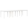 vidaXL Aia s&ouml;&ouml;gilaudade komplekt 11 pcs Valge Rattan ja teras