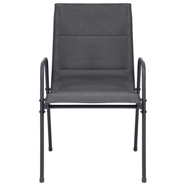 vidaXL virnastatavad aiatoolid, 2 tk, teras ja tekstileen, antratsiit