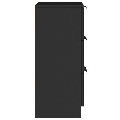 vidaXL puhvetkapid 2 tk, must, 30 x 30 x 70 cm, tehispuit