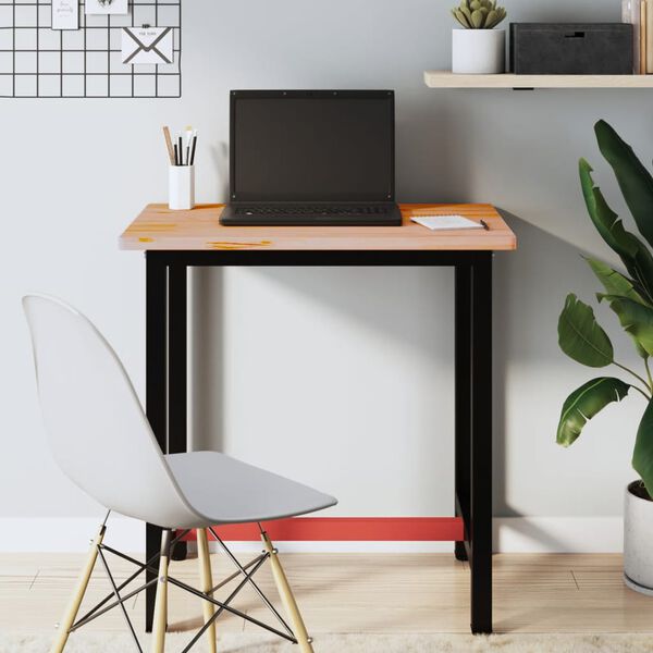 vidaXL töölaud, 80 x 55 x 81,5 cm, pöökpuu ja metall