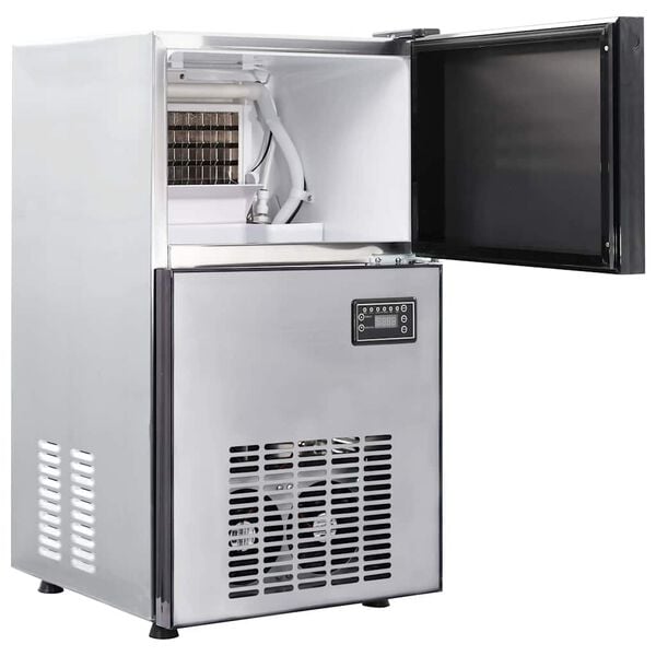 vidaXL J&auml;&auml;kuubikute Masin H&otilde;bedane 43 x 40 x 71 cm Roostevaba teras