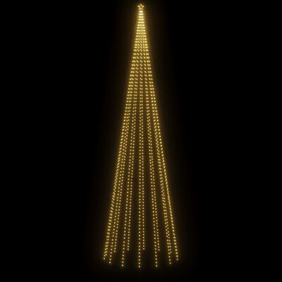 vidaXL koonusekujuline jõulupuu, soe valge, 1134 LEDi, 230 x 800 cm