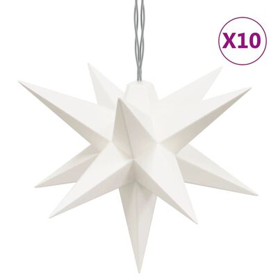 vidaXL jõuluvalgusti 10 LEDiga, 10 tk, valge, 10 cm