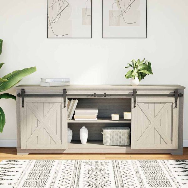 vidaXL suuruses liugukse komplekt, s&uuml;sinikteras, 152 cm