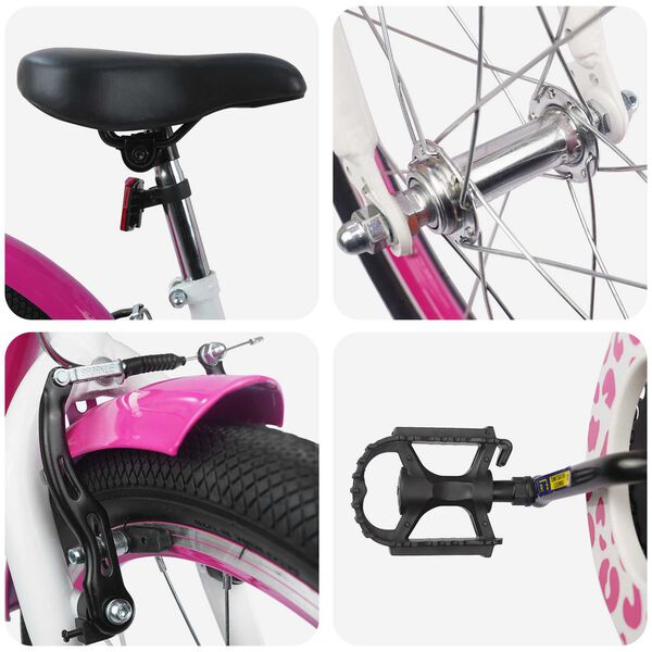 vidaXL Laste Bike 18 Tolli 5-7 aastastele Tumepink
