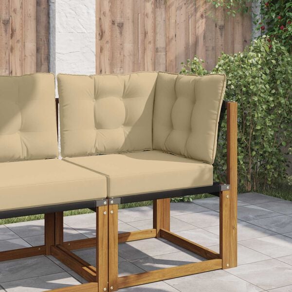 vidaXL V&auml;lim&ouml;&ouml;blitugi patja 3 pcs Beež Pol&uuml;ester