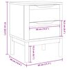 vidaXL öökapp, valge, 45 x 39 x 57 cm, männipuit