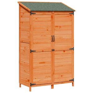 vidaXL Aiashed katusega Pruun 106,5 x 56 x 176 cm Tugev kuusepuit