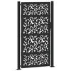 vidaXL aiav&auml;rav, must, 100 x 175 cm, terasest lehtede disain