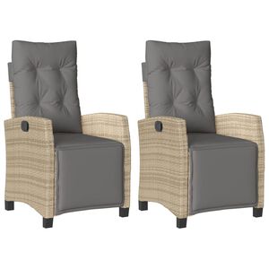 vidaXL allalastava seljatoega aiatoolid jalatoega 2 tk, beežid toonid