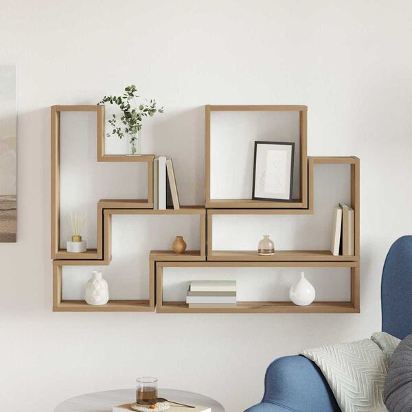 vidaXL Seinakuubik riiuliga Muu k&auml;sit&ouml;&ouml;tamm 96 x 12 x 64 cm Tehispuit