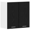 vidaXL Seinakapp riiuliga Lyon Must tamm 60 x 31 x 60 cm Tehispuit