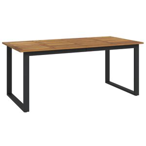 vidaXL aialaud U-kujuliste jalgadega, 180 x 90 x 75 cm, akaatsiapuit
