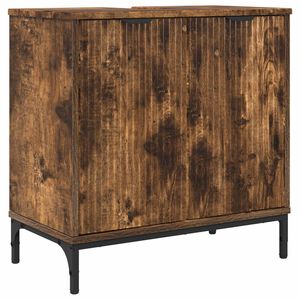 vidaXL Vannitoa kraanikausi kapp Suitsetatud tamm 60,5 x 33,5 x 61 cm