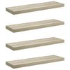 vidaXL seinariiulid, 4 tk, tammev&auml;rvi, 80 x 23,5 x 3,8 cm MDF