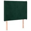 vidaXL voodipeats servadega, tumeroheline, 103x16x118/128 cm, samet