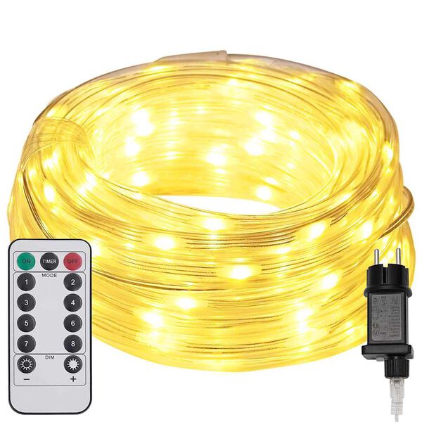 vidaXL K&ouml;&ouml;gi valgus koos 480 LED-iga Soe valge 20 m PVC