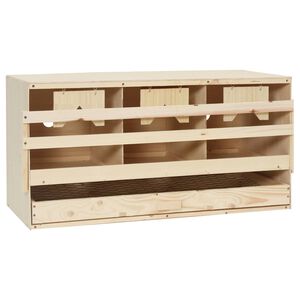 vidaXL kana pesakast 3 sektsiooniga, 72 x 33 x 38 cm, m&auml;nnipuit