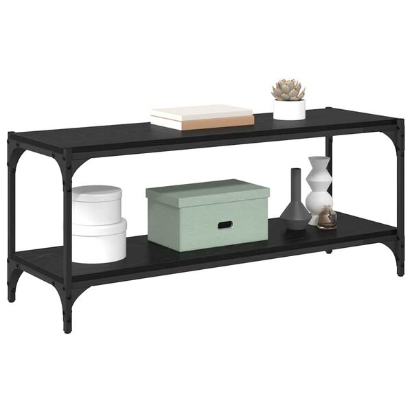 vidaXL Telerikapp Must tamm 100x33x41cm