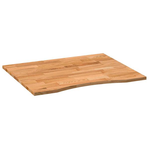 vidaXL lauaplaat, helepruun, 100x80x2,5 cm, toekas tammepuit ristk&uuml;lik