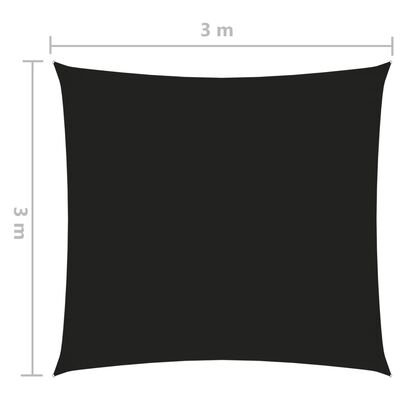 vidaXL oxford-kangast päikesepuri, kandiline, 3 x 3 m, must