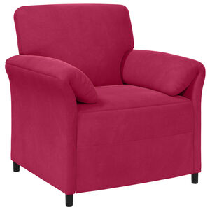 vidaXL &Uuml;hekohtaline diivan Veinpunane 88 x 83 x 95 cm Samet