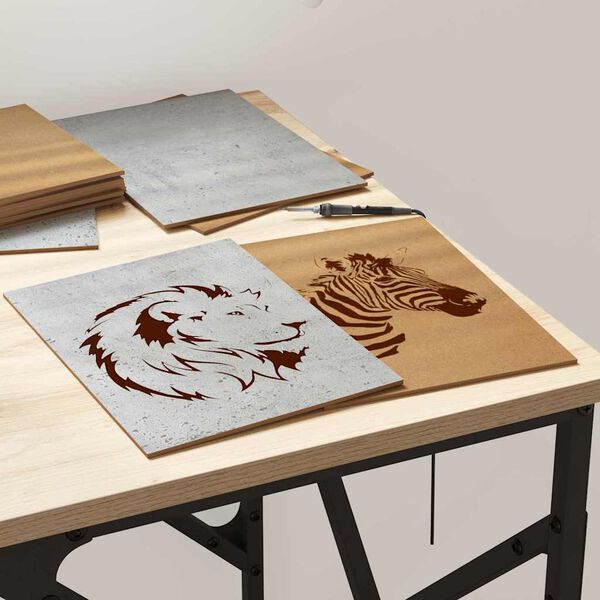 vidaXL Dekor Paneelid 50 pcs Betoonhall 21 x 30 x 0,27 cm Tehispuit