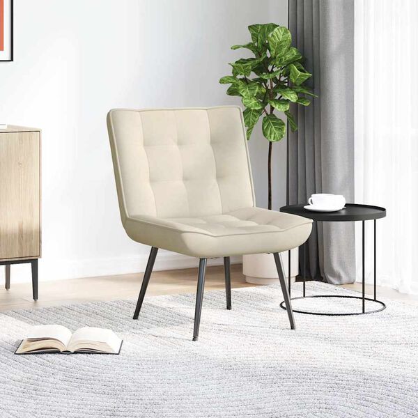 vidaXL L&otilde;&otilde;gastav Tooli Kreem 64x74x84 cm Velvet