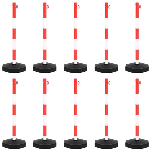 vidaXL piirdeposti komplekt, 10 m, plast ketid
