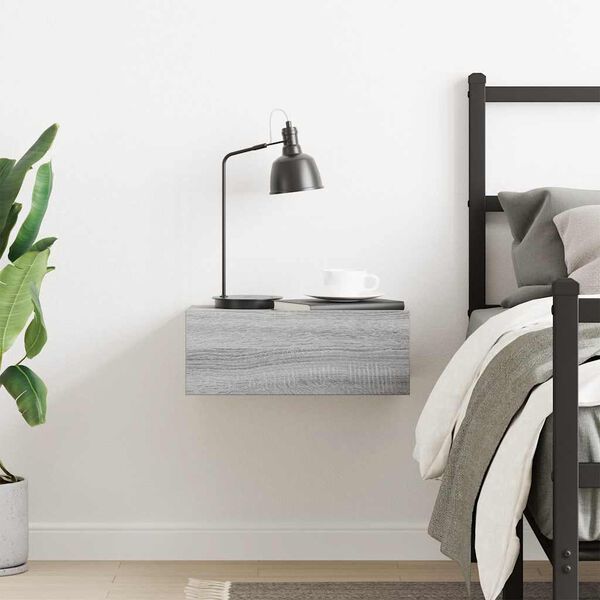 vidaXL kinnitatav öökapp, hall Sonoma tamm, 40 x 30 x 15 cm, tehispuit