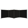 vidaXL 4 paneeliga ruumijagaja, must, 698 x 180 cm, kangas