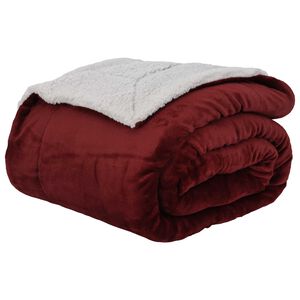 vidaXL Pleedi pleed Bordeaux punane 130 x 150 cm Fliis