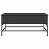 vidaXL kohvilaud, must, 100 x 50 x 45 cm, tehispuit ja metall