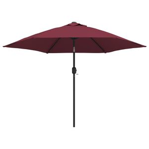 vidaXL aia p&auml;ikesevari metallpostiga, bordoopunane, 300 cm