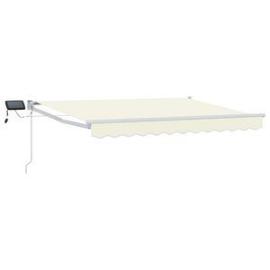 vidaXL K&auml;sitsi juhitav varikatus koos LED-idega 2,5 x 2 m