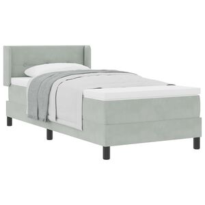 vidaXL Karbi vedrumadrats peaga Helehall 190 x 90 cm Samet