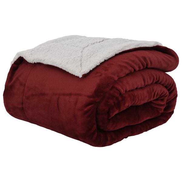 vidaXL Pleedi pleed Bordeaux punane 240 x 270 cm Fliis