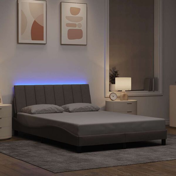 vidaXL voodiraam ilma madratsita Hanko Taupe 120x200 cm kangas