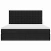 vidaXL Voodi hoiukohaga ja madratsiga Must 160 x 200 cm Pol&uuml;ester