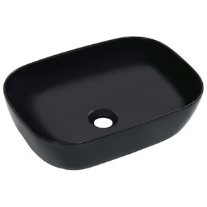 vidaXL valamu, 45,5 x 32 x 13 cm, keraamiline, must