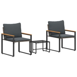 vidaXL M&ouml;&ouml;blisete padjaga 3 pcs Hall ja tumehall Rotang