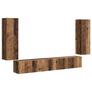 vidaXL TV seinakapikomplekt 4 pcs 29,5 x 31 x 100 cm Vana puit