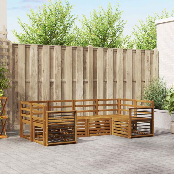 vidaXL Diivanikomplektid 6 pcs Neutraalne Tugev akatsiapuu