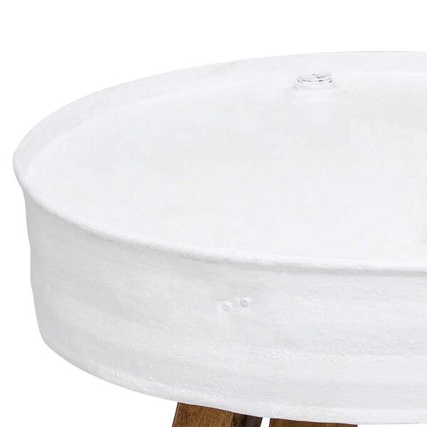 vidaXL kohvilaud taastatud puidust 60 x 45 cm, valge