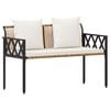 vidaXL V&auml;ljaistmed 2 -Seater 116 x 56 x 75 cm pol&uuml;rotang