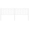 vidaXL metallist voodipeats, valge, 200 cm